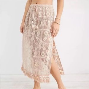 Aerie‎ Swim Patchwork Lace Coverup Skirt NWT Size S